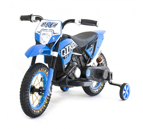 Детский кроссовый электромотоцикл Qike TD Blue 6V - QK-3058-BLUE Детский кроссовый электромотоцикл Qike TD Blue 6V - QK-3058-BLUE