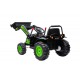 Детский электромобиль трактор с ковшом и пультом управления (зеленый, 2WD, EVA) - HL389-LUX-GREEN
