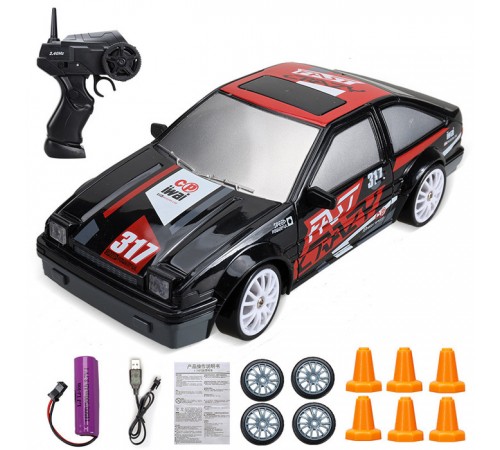 Радиоуправляемая машина для дрифта Toyota AE86 (19 см, 15 км/ч, сменные колеса, фишки) - SC24A07 Радиоуправляемая машина для дрифта Toyota AE86 (19 см, 15 км/ч, сменные колеса, фишки) - SC24A07