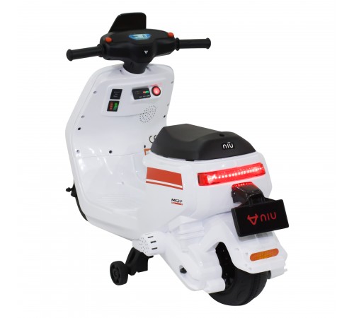Детский электромотоцикл скутер с пультом управления NIU MQi+ Sport 12V - AHL012-WHITE Детский электромотоцикл скутер с пультом управления NIU MQi+ Sport 12V - AHL012-WHITE