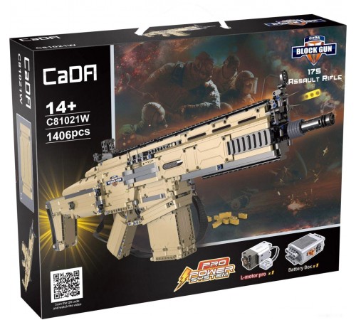 Конструктор Cada штурмовая винтовка Scar, 1406 элементов - C81021W Конструктор Cada штурмовая винтовка Scar, 1406 элементов - C81021W
