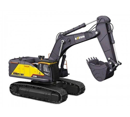 Радиоуправляемый экскаватор серый HUI NA TOYS масштаб 1:14 2.4G - HN1594-GREY