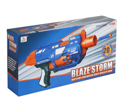 Пистолет BlazeStorm с мягкими пулями на батарейках - ZC7033 Пистолет BlazeStorm с мягкими пулями на батарейках - ZC7033