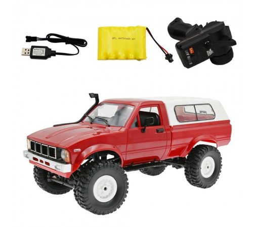 Радиоуправляемая машина WPL пикап Hilux (красная) 4WD 2.4G 1:16 RTR - WPLC-24R-RED