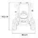Детский электромобиль трактор с прицепом (синий, EVA, пульт, 24V) - BLT-206C-24V-BLUE