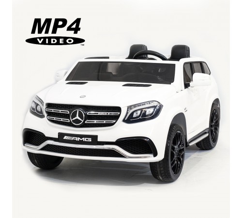 Детский электромобиль Mercedes Benz GLS63 LUXURY 4WD 12V MP4 - White - HL228-LUX-MP4