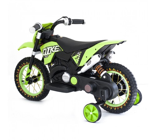 Детский кроссовый электромотоцикл Qike TD Green 6V - QK-3058-GREEN