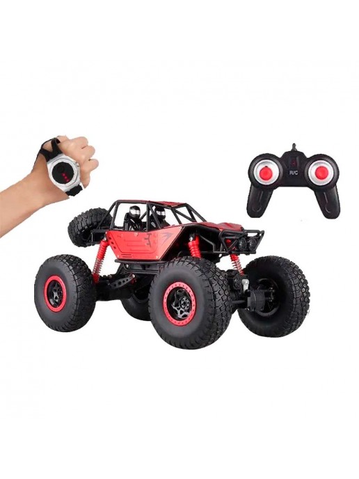 Радиоуправляемый красный краулер MZ 4WD 1:10 (48 см, пульт+часы) - MZ-YY2025-RED