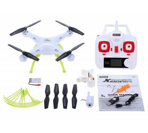 Радиоуправляемый белый квадрокоптер Syma X5HW с барометром Wi-Fi FPV - X5HW Радиоуправляемый белый квадрокоптер Syma X5HW с барометром Wi-Fi FPV - X5HW
