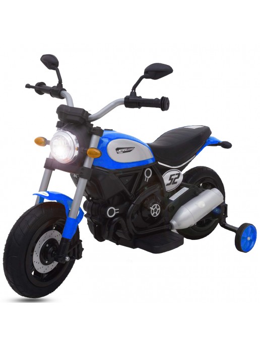 Детский мотоцикл Qike Чоппер синий - QK-307-BLUE
