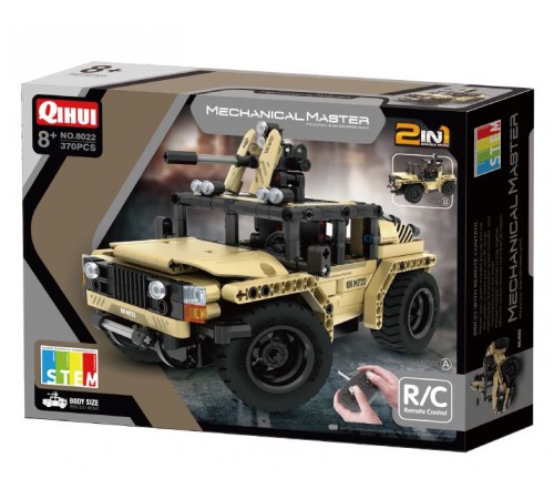 Конструктор военный джип QiHui 370 деталей (2в1, пульт) - QH8022 Конструктор военный джип QiHui 370 деталей (2в1, пульт) - QH8022