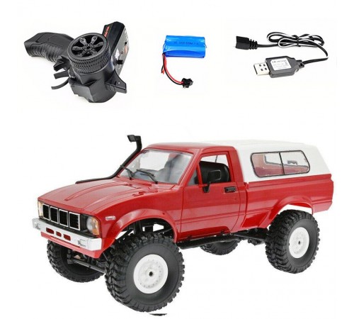 Радиоуправляемая машина WPL пикап Hilux (красная) 4WD 2.4G 1:16 RTR - WPLC-24-RED