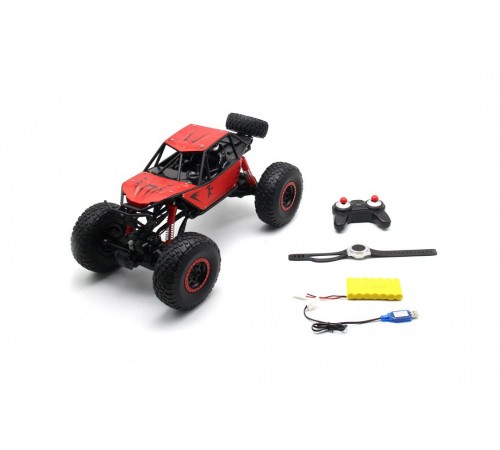 Радиоуправляемый красный краулер MZ 4WD 1:10 (48 см, пульт+часы) - MZ-YY2025-RED Радиоуправляемый красный краулер MZ 4WD 1:10 (48 см, пульт+часы) - MZ-YY2025-RED