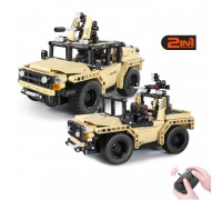 Конструктор военный джип QiHui 370 деталей (2в1, пульт) - QH8022