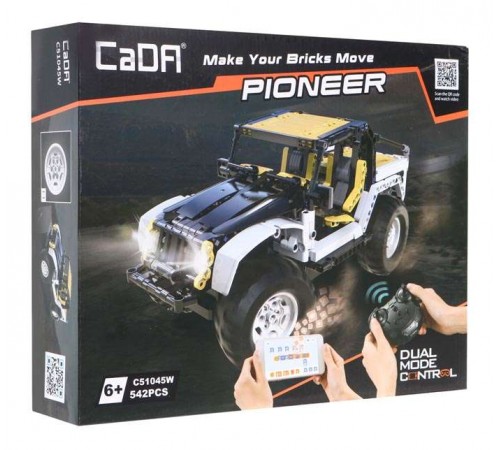 Радиоуправляемый конструктор CaDa внедорожник Jeep Wranger Pioneer, 542 элемента - C51045W Радиоуправляемый конструктор CaDa внедорожник Jeep Wranger Pioneer, 542 элемента - C51045W