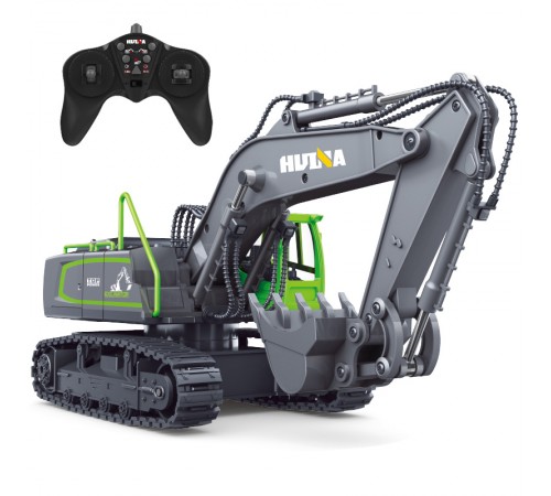 Радиоуправляемый экскаватор HUI NA TOYS масштаб 1:18 2.4G - HN1558-GREEN