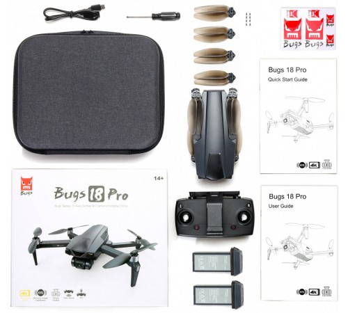 Квадрокоптер MJX B18 PRO Combo 4K 3-Axis Gimbal EIS GPS 5G (2 АКБ) - MJX-B18PRO-COMBO Квадрокоптер MJX B18 PRO Combo 4K 3-Axis Gimbal EIS GPS 5G (2 АКБ) - MJX-B18PRO-COMBO
