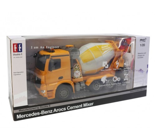 Радиоуправляемая бетомешалка Double E Mercedes-Benz Arocs 1:20 2.4G - E528-003 Радиоуправляемая бетомешалка Double E Mercedes-Benz Arocs 1:20 2.4G - E528-003