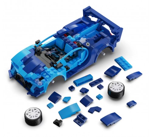 Радиоуправляемый конструктор CADA спортивный автомобиль Blue Race Car, 325 деталей - C51073W Радиоуправляемый конструктор CADA спортивный автомобиль Blue Race Car, 325 деталей - C51073W