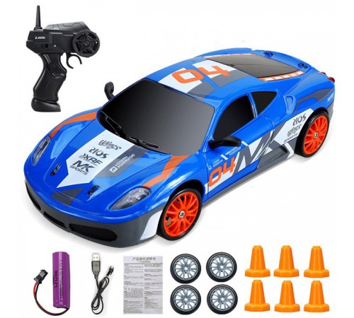 Радиоуправляемая машина для дрифта Ferrari F430 (19 см, 15 км/ч, сменные колеса, фишки) - SC24A09