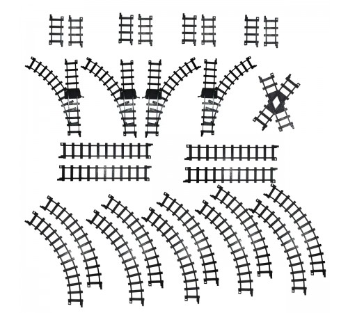 Железная дорога Fenfa (5 вагонов, звук, пускает пар) - 1603C Железная дорога Fenfa (5 вагонов, звук, пускает пар) - 1603C