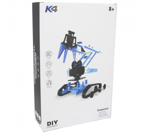 Конструктор BKN DIY 100 деталей - ру машина с электромеханическим манипулятором - K4-DIY