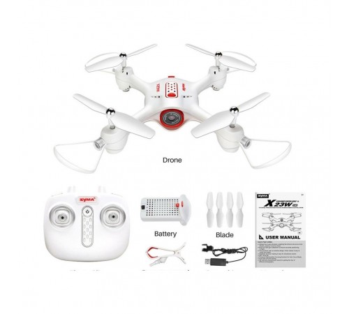 Радиоуправляемый квадрокоптер SYMA X23W FPV Wi-Fi с камерой 0.3МП - X23W Радиоуправляемый квадрокоптер SYMA X23W FPV Wi-Fi с камерой 0.3МП - X23W