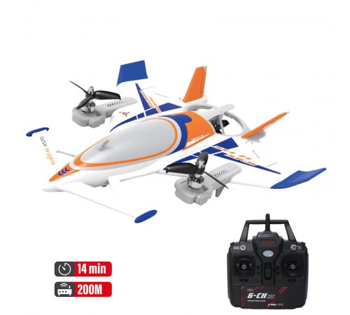 Радиоуправляемый самолет дрон SCI Fi Sky VTOL 3D6G 8ch - QIDI-570-BLUE Радиоуправляемый самолет дрон SCI Fi Sky VTOL 3D6G 8ch - QIDI-570-BLUE