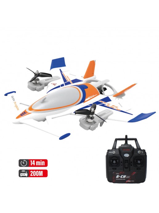 Радиоуправляемый самолет дрон SCI Fi Sky VTOL 3D6G 8ch - QIDI-570-BLUE