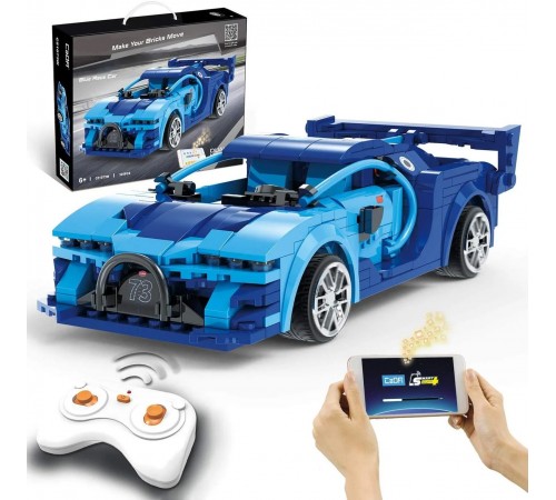 Радиоуправляемый конструктор CADA спортивный автомобиль Blue Race Car, 325 деталей - C51073W Радиоуправляемый конструктор CADA спортивный автомобиль Blue Race Car, 325 деталей - C51073W