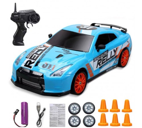Радиоуправляемая машина для дрифта Nissan GT-R (19 см, 15 км/ч, сменные колеса, фишки) - SC24A08 Радиоуправляемая машина для дрифта Nissan GT-R (19 см, 15 км/ч, сменные колеса, фишки) - SC24A08