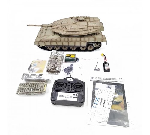 Радиоуправляемый танк Heng Long Merkava MK4 S version V7.0 масштаб 1:16 2.4G - 3958-1Upg V7.0