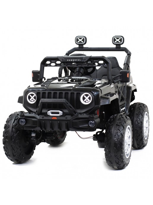 Детский электромобиль джип HL с полным приводом (черный, EVA, 12V) - HL598-4WD-BLACK