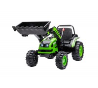 Детский электромобиль трактор с ковшом и пультом управления (зеленый, 2WD, EVA) - HL389-LUX-GREEN