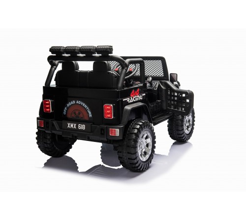 Детский электромобиль джип XMX с полным приводом (черный, EVA, 12V) - XMX618-4WD-BLACK