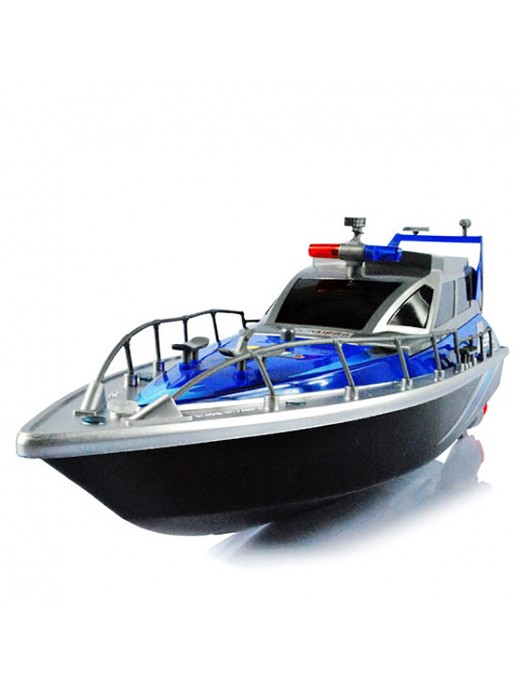 Радиоуправляемый полицейский катер 1:20 2.4G - HT-2875B-BLUE