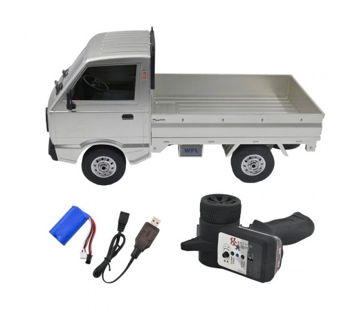 Радиоуправляемый бортовой грузовик серебристый WPL Suzuki Carry ST90 масштаб 1:10 - D-12 Радиоуправляемый бортовой грузовик серебристый WPL Suzuki Carry ST90 масштаб 1:10 - D-12