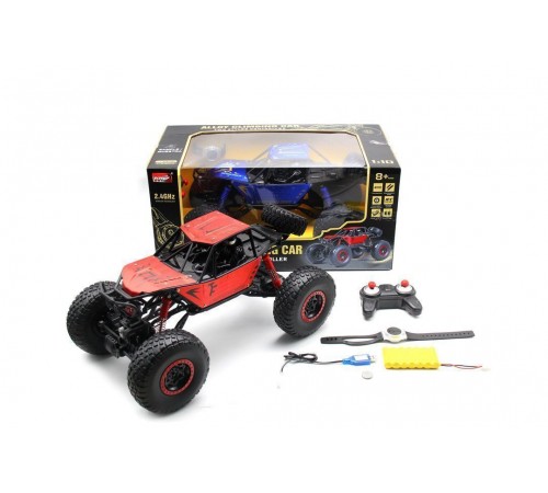 Радиоуправляемый красный краулер MZ 4WD 1:10 (48 см, пульт+часы) - MZ-YY2025-RED Радиоуправляемый красный краулер MZ 4WD 1:10 (48 см, пульт+часы) - MZ-YY2025-RED