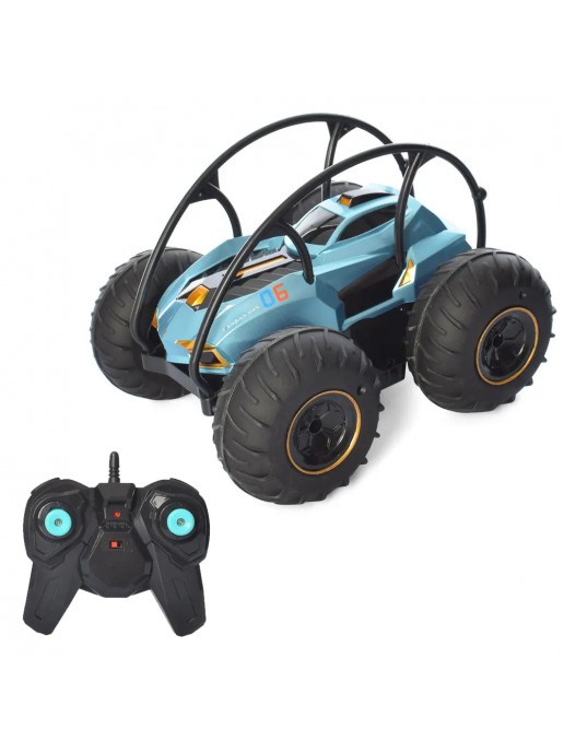 Радиоуправляемая синяя амфибия (влагозащита, надувные колеса, 4WD) - WD01-1-BLUE