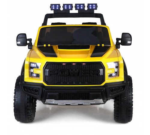 Электромобиль FORD RAPTOR 12V (полный привод, EVA) - XHD-F150-YELLOW