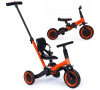 Детский беговел-велосипед 4в1 с родительской ручкой, красный - TR007-RED