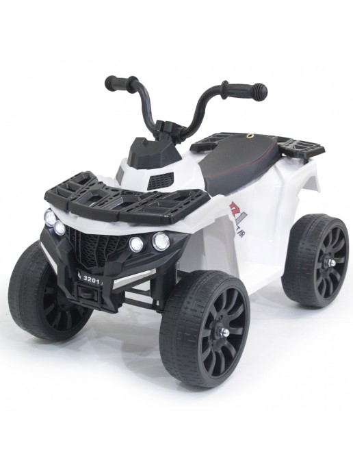 Детский квадроцикл R1 на резиновых колесах 6V - 3201-WHITE