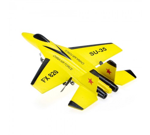 Радиоуправляемый самолет SU-35 для начинающих 2.4G - FX820-YELLOW Радиоуправляемый самолет SU-35 для начинающих 2.4G - FX820-YELLOW