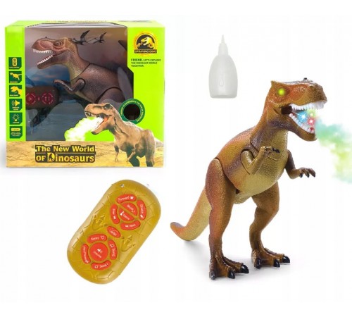 Радиоуправляемый динозавр T-Rex RuiCheng (коричневый, звук, пар, свет) - RUI-8909-BROWN