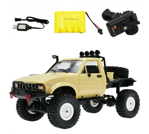 Радиоуправляемая машина WPL пикап Hilux (желтый) 4WD 2.4G 1:16 RTR - WPLC-14R-YELLOW