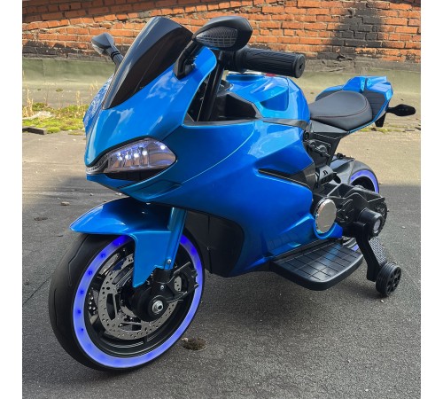 Детский электромотоцикл Ducati Blue (12V, EVA, ручка газа) - FT-1628-SP-BLUE Детский электромотоцикл Ducati Blue (12V, EVA, ручка газа) - FT-1628-SP-BLUE