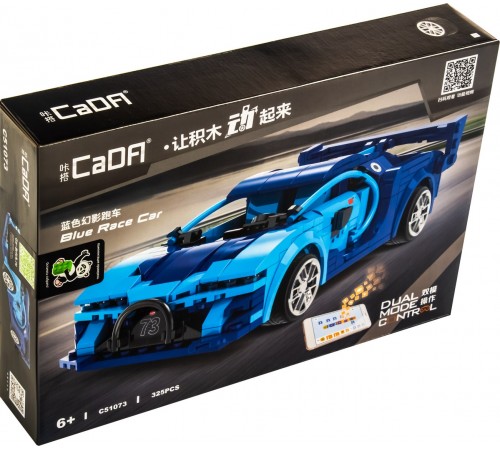 Радиоуправляемый конструктор CADA спортивный автомобиль Blue Race Car, 325 деталей - C51073W Радиоуправляемый конструктор CADA спортивный автомобиль Blue Race Car, 325 деталей - C51073W