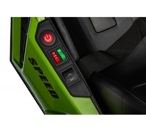 Детский электромобиль дрифт картинг (зеленый, 12 км/ч, 24V) - AHL007-GREEN