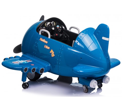 Детский электромобиль - самолет 12V - JJ20201-BLUE
