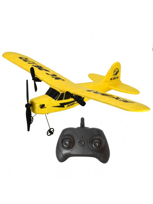 Радиоуправляемый самолет Piper Cub J3 для начинающих 2.4G - FX803-YELLOW